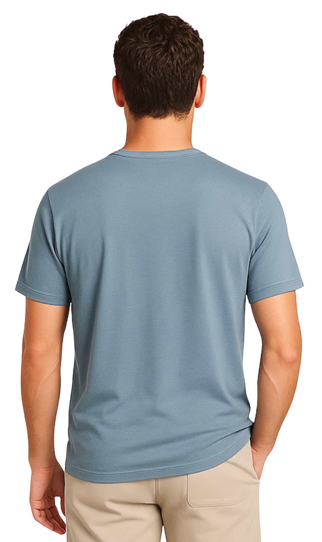 Men's Short Sleeve Henley Relaxed Fit Shirt with Pocket