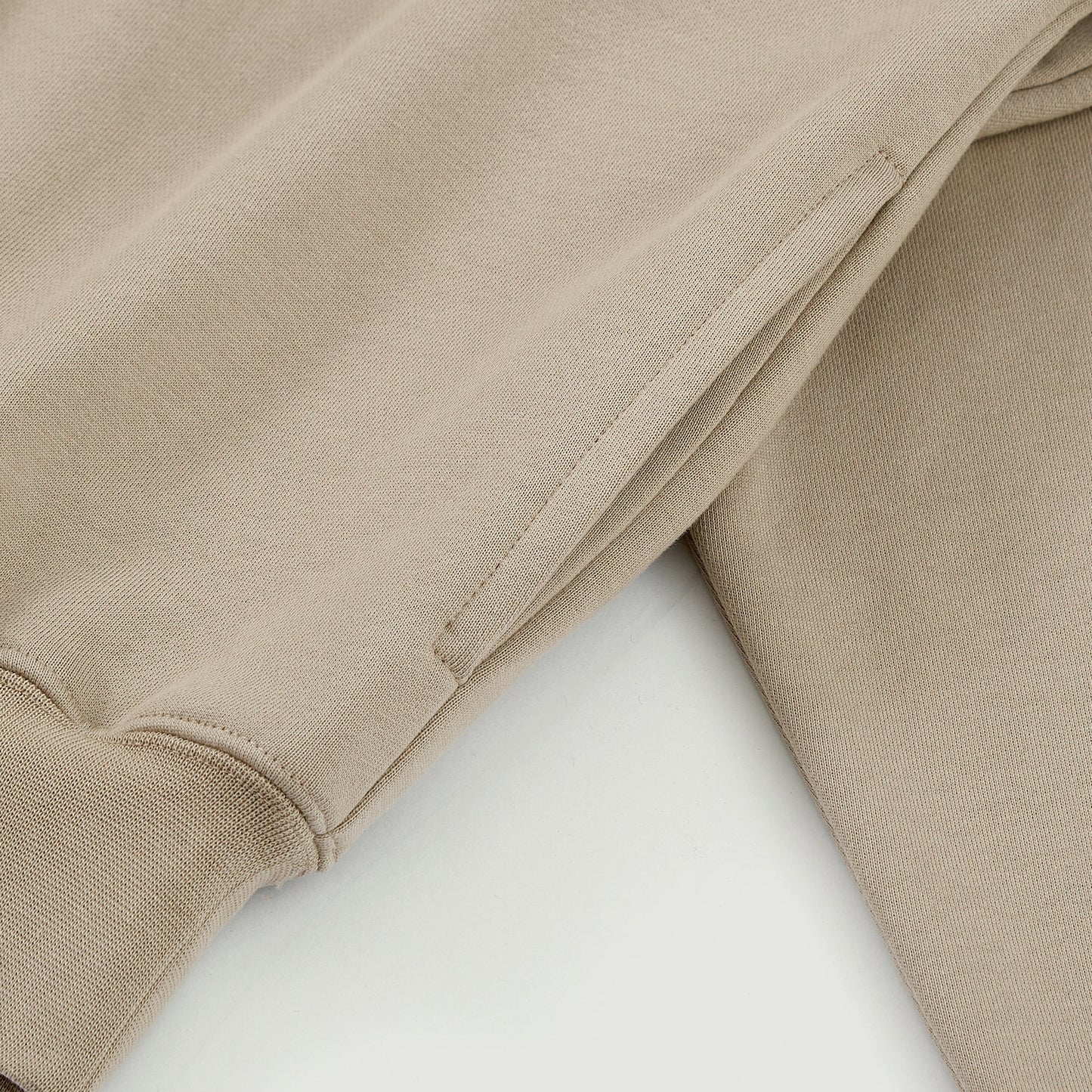 Oversized Blank Snap Collar Hoodie with Side Pockets