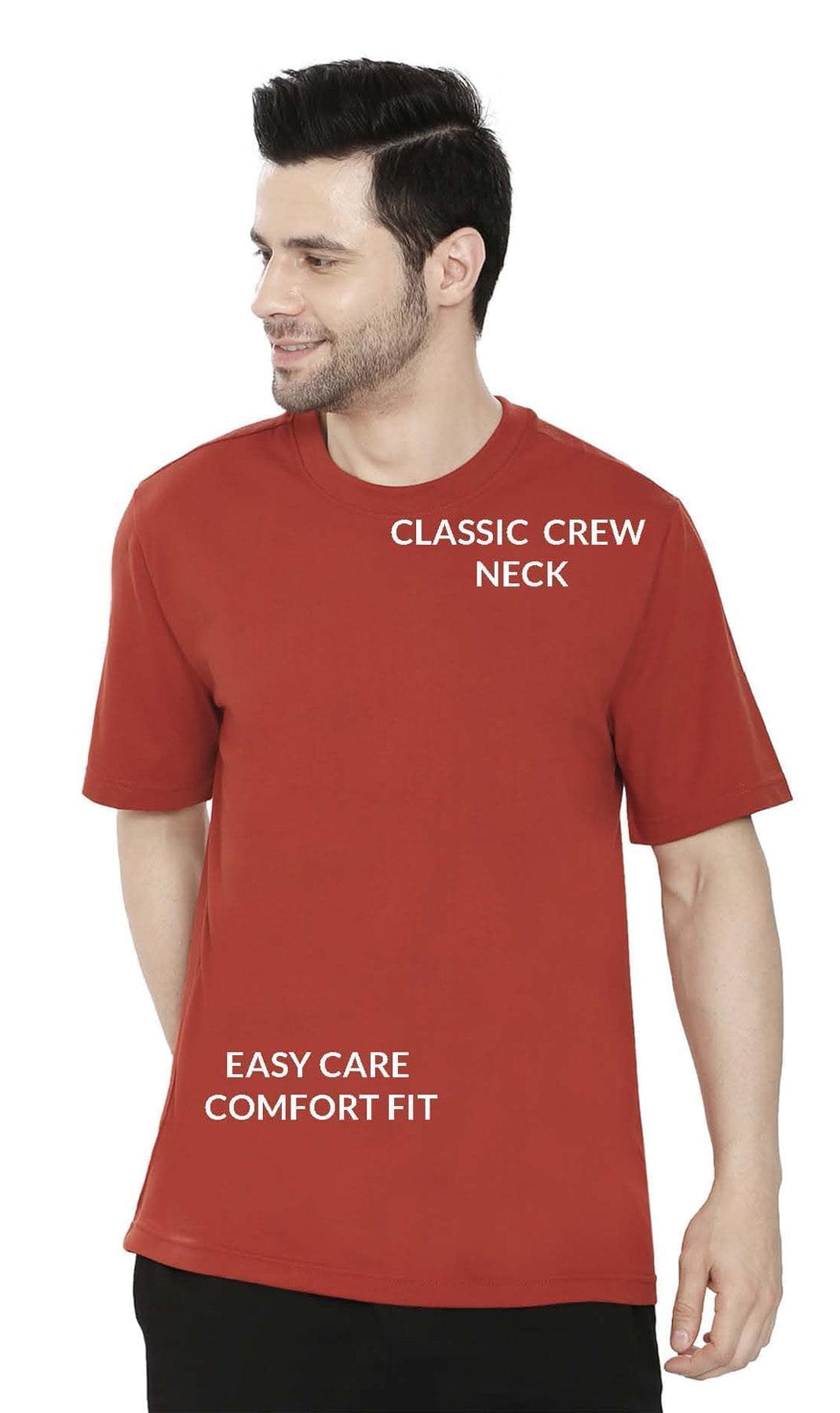Men's Heavyweight Short Sleeve Crew Neck T-Shirt – Regular Fit Cotton Blend with Chest Pocket