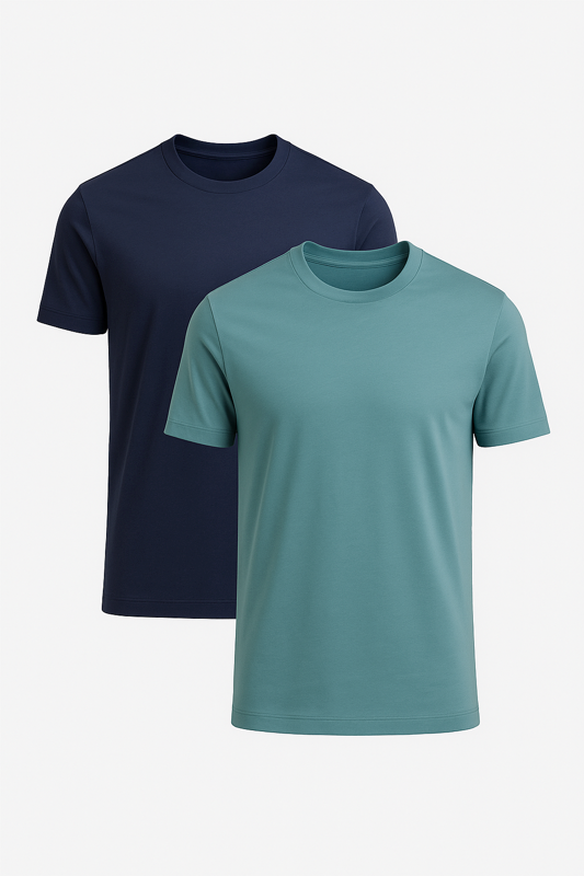 Buki Cinqo Tech Tee 2-Pack - Blue Grey/Blue Night