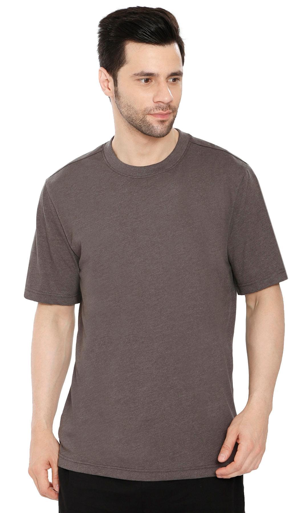 Men's Heavyweight Short Sleeve Crew Neck T-Shirt – Regular Fit Cotton Blend with Chest Pocket
