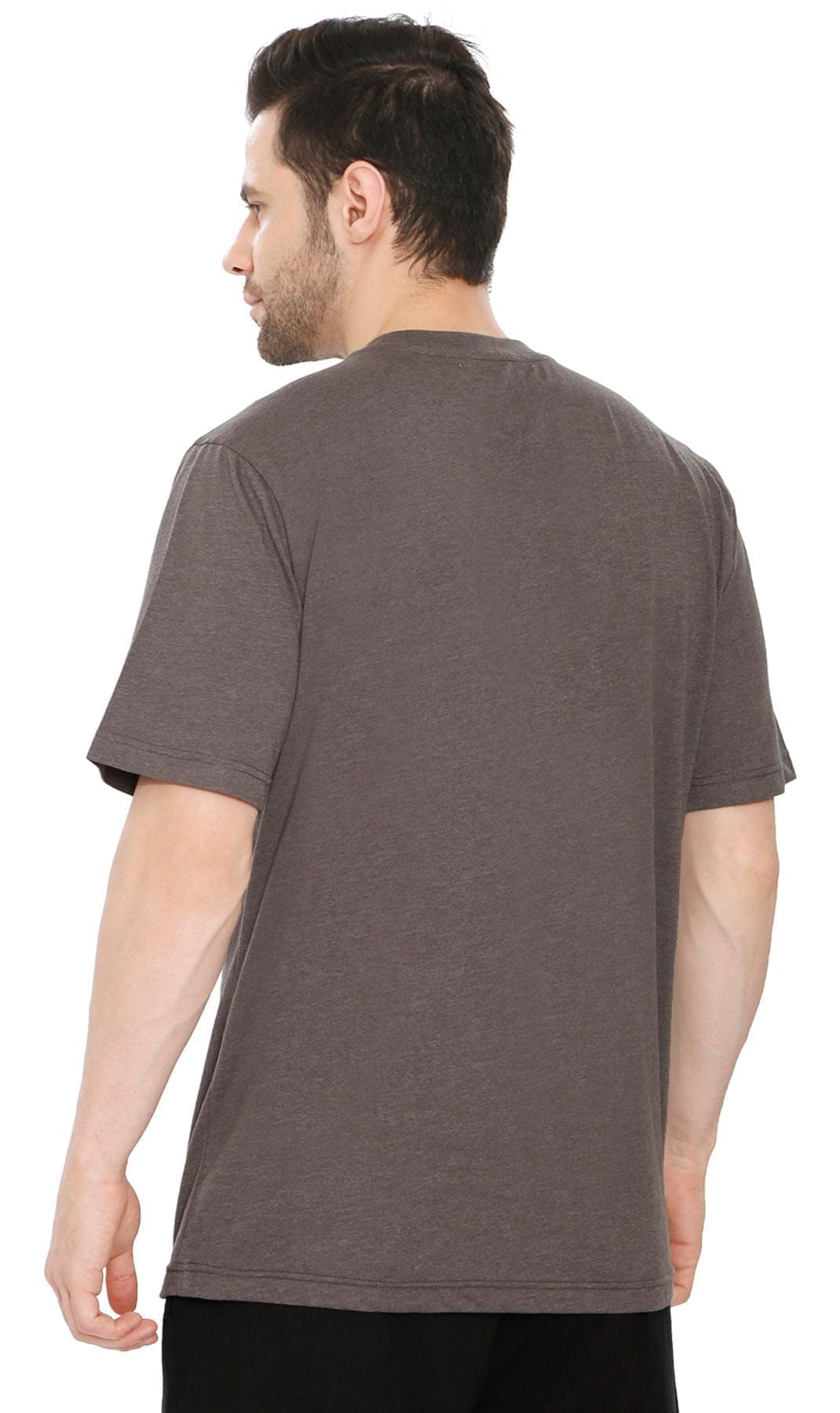 Men's Heavyweight Short Sleeve Crew Neck T-Shirt – Regular Fit Cotton Blend with Chest Pocket
