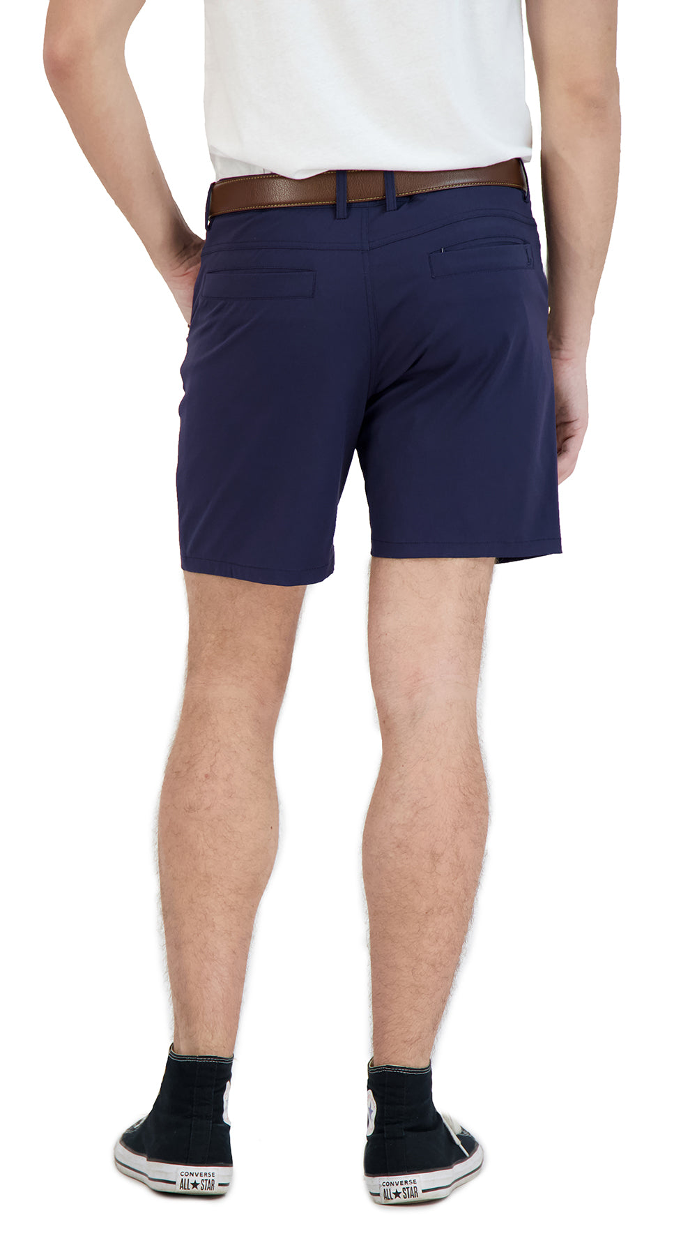Stretch Shorts with a Comfortable Built-In Liner Navy