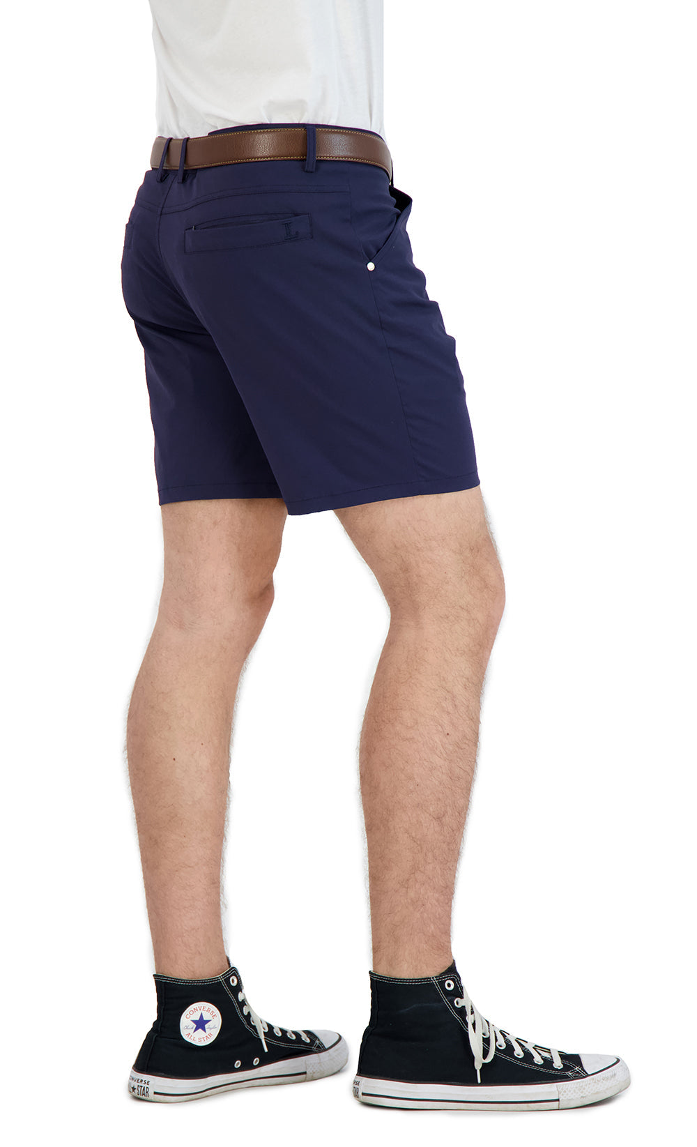 Stretch Shorts with a Comfortable Built-In Liner Navy