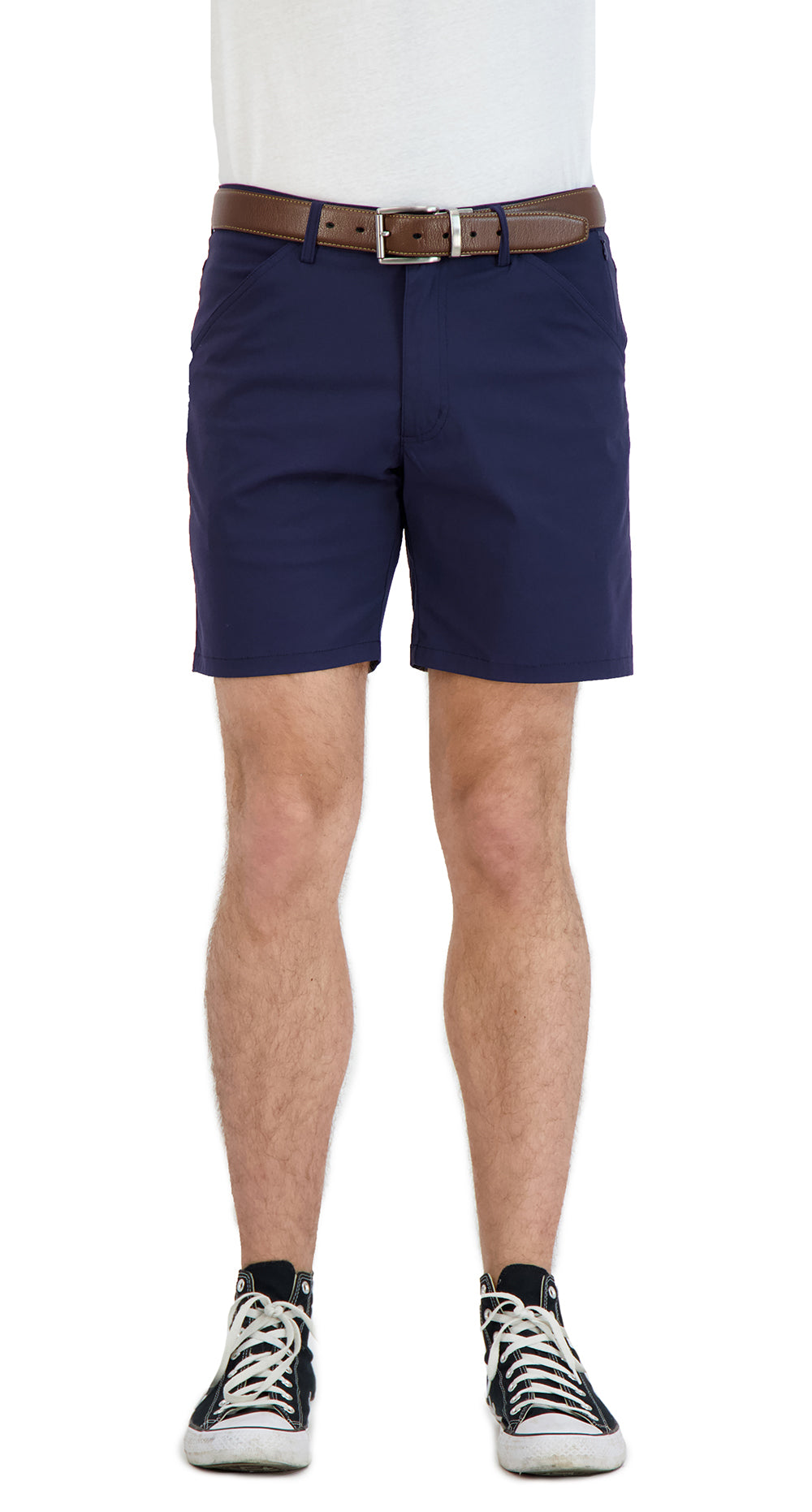 Stretch Shorts with a Comfortable Built-In Liner Navy