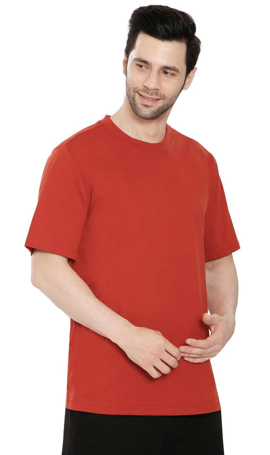 Men's Heavyweight Short Sleeve Crew Neck T-Shirt – Regular Fit Cotton Blend with Chest Pocket