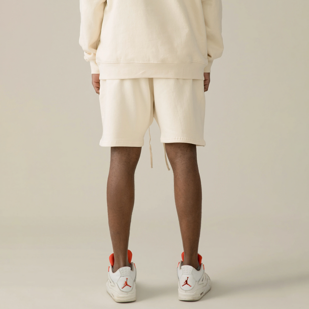 Fleece lined Oversized Sweatshorts [Beige]