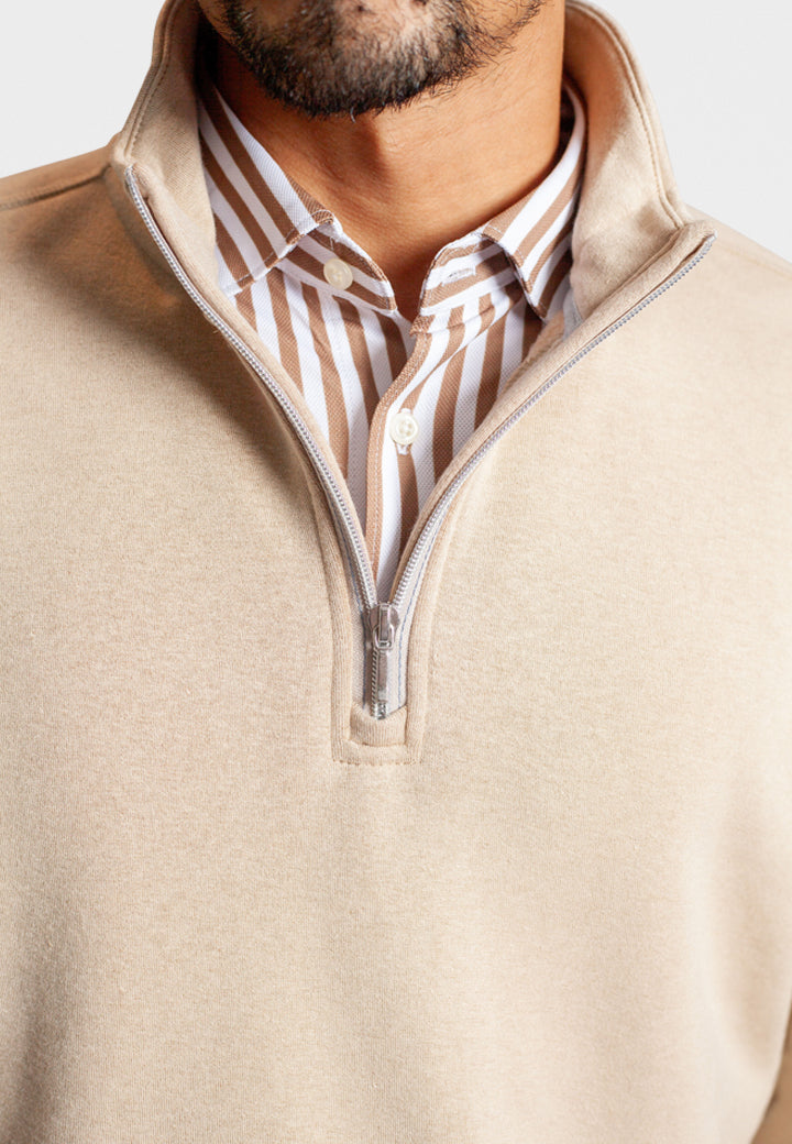 Voey Quarter Zip Sweatshirt - Camel