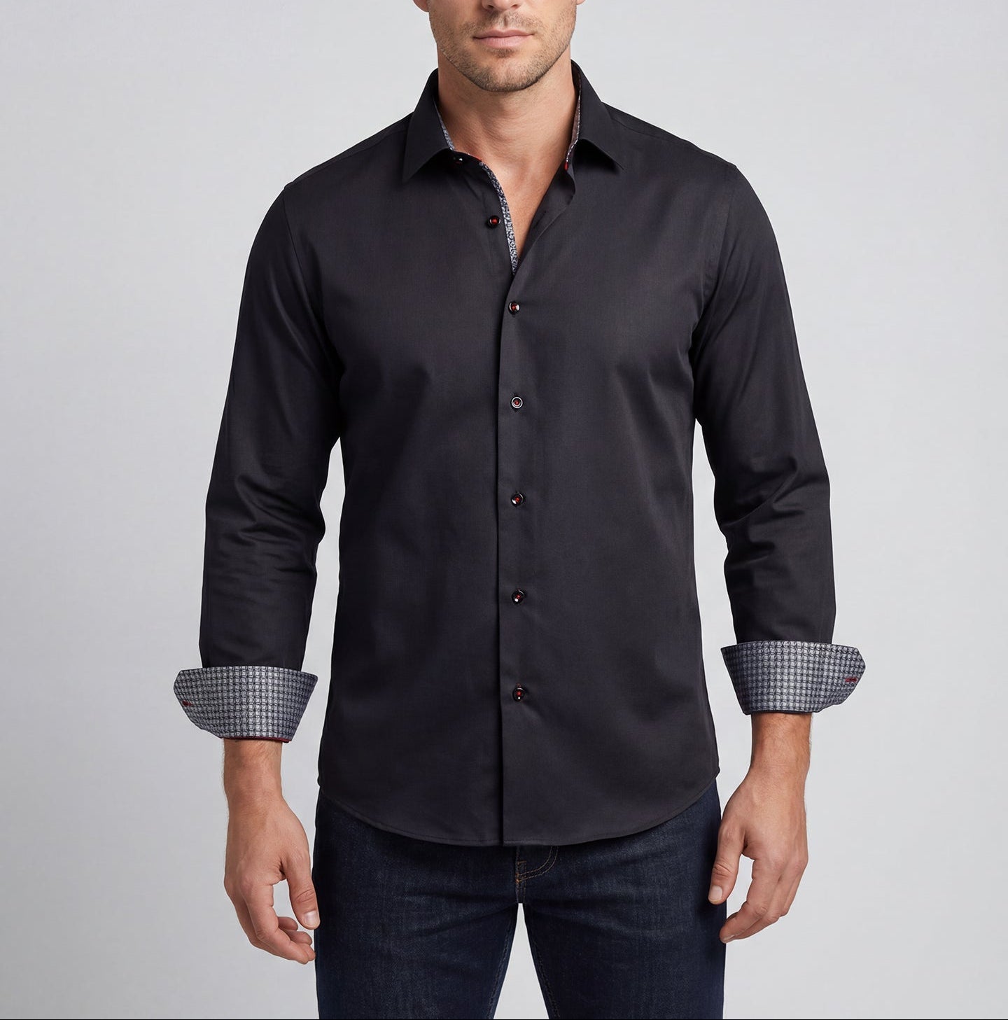 David Button-Up Shirt Black