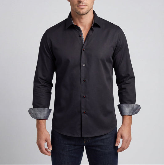 David Button-Up Shirt Black