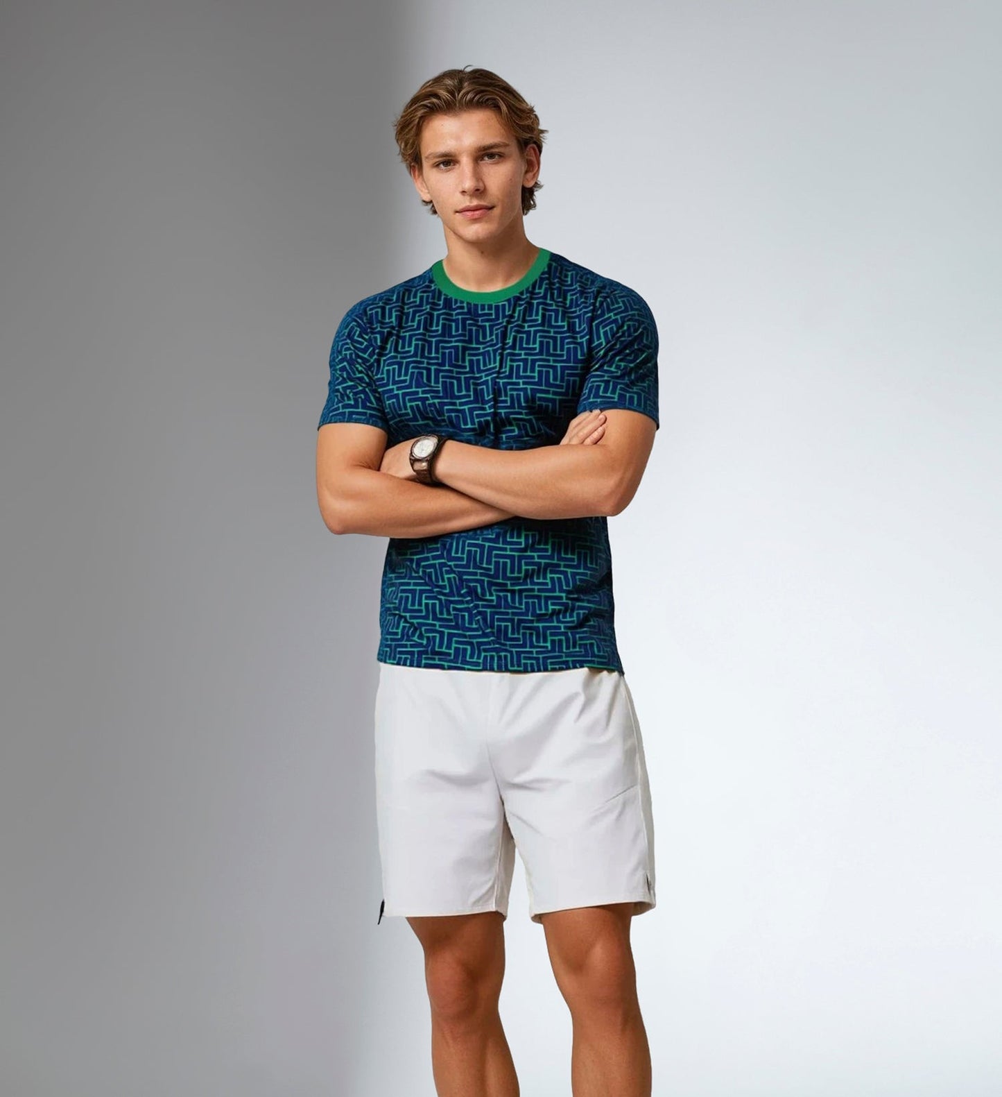 Men's Short-Sleeve Crew Neck - UV Protection, Antimicrobial