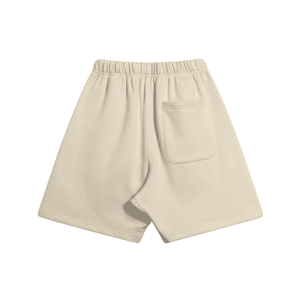 Fleece lined Oversized Sweatshorts [Beige]